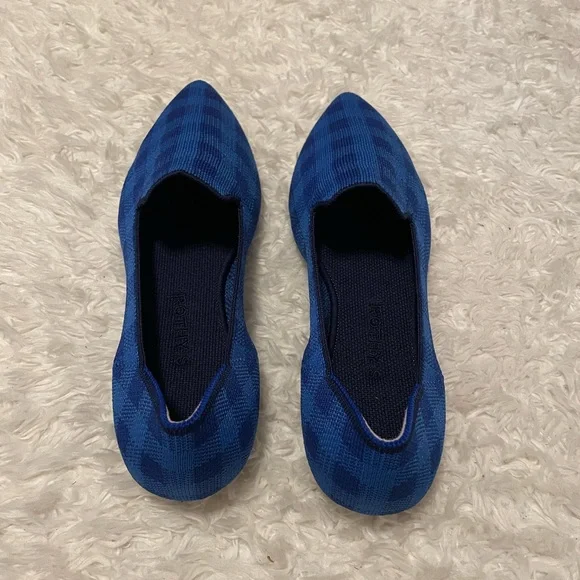 Rothy’s Lazuli Gingham Pointed Loafer - Picture 3 of 8